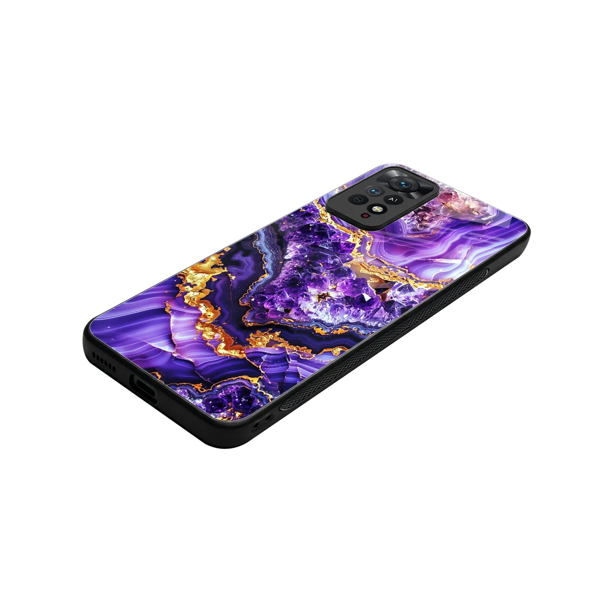 Purple Majesty stylish phone case for redmi note 11 pro | glossy glass and slim fit
