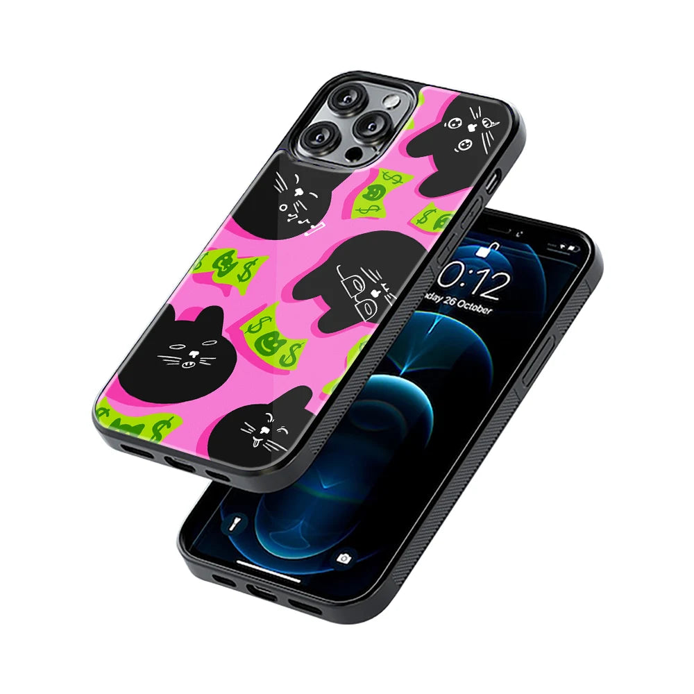 Protective Glass Back Phone Case Compatible with iPhone, Samsung, OnePlus, Pixel & More