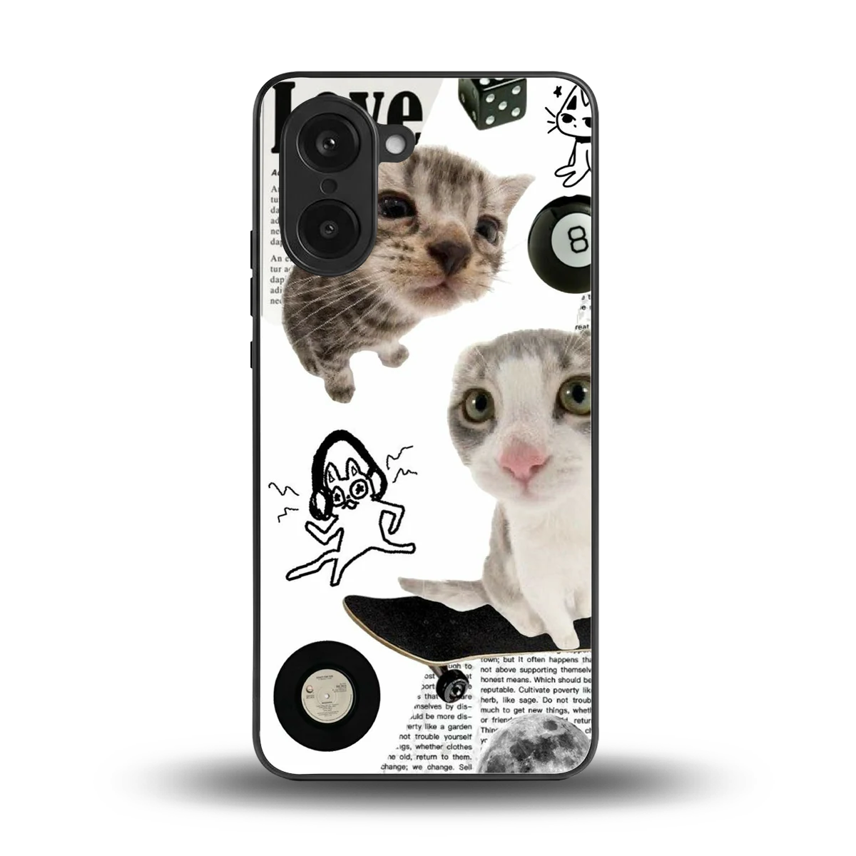 Purrfect Patchwork back phone cover | glass case for oneplus nord ce5 5g