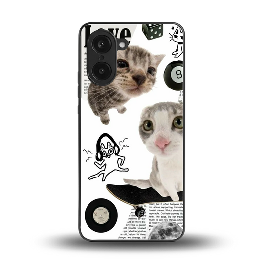 Purrfect Patchwork back phone cover | glass case for oneplus nord ce5 5g