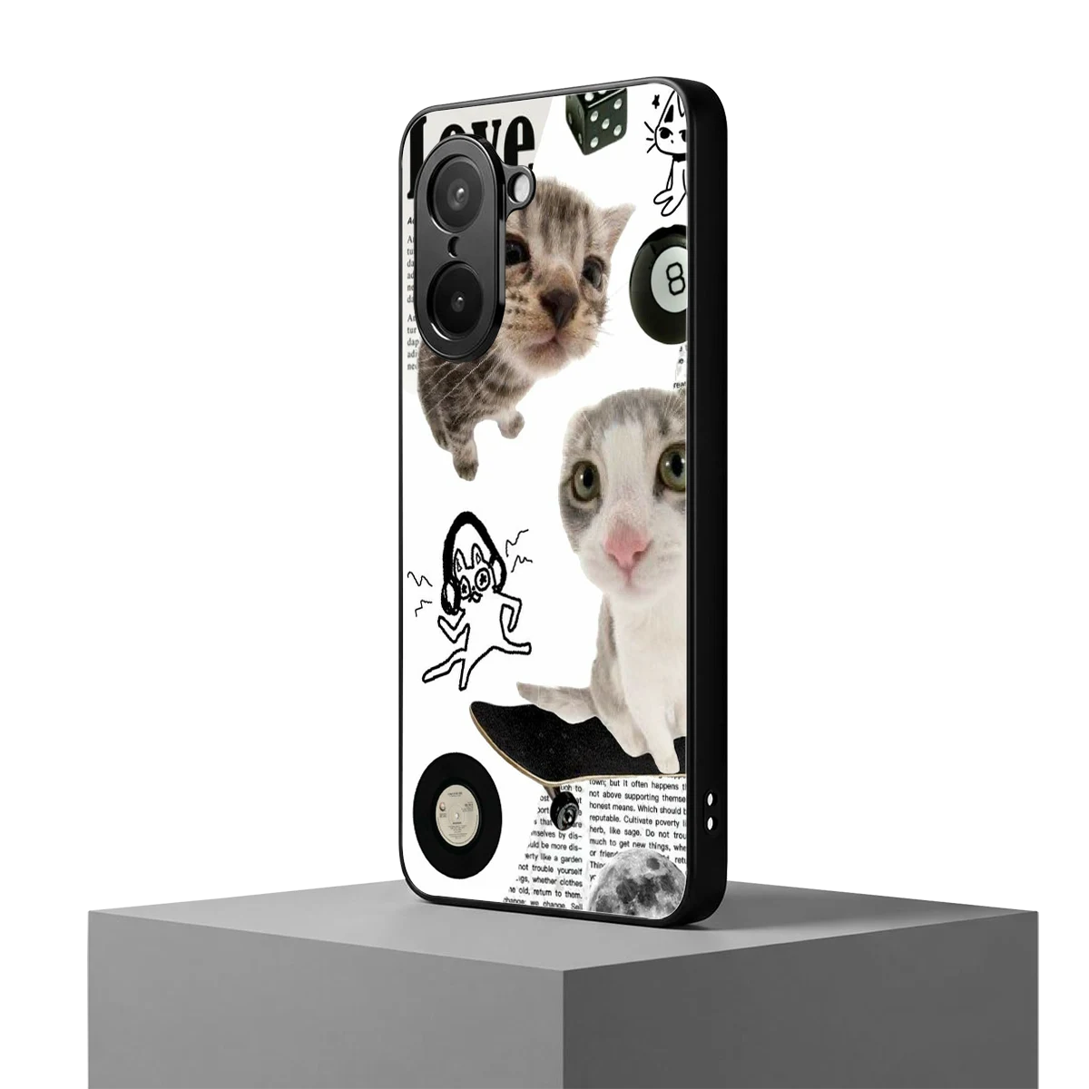 Purrfect Patchwork oneplus nord ce5 5g mobile cover | shockproof glass phone case