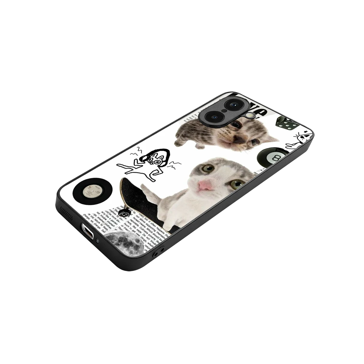 Purrfect Patchwork stylish phone case for oneplus nord ce5 5g | glossy glass and slim fit