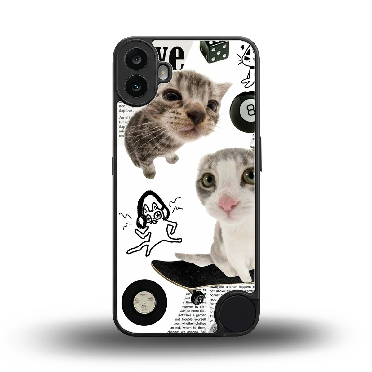 Purrfect Patchwork back phone cover | glass case for cmf nothing phone 1