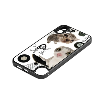 Purrfect Patchwork stylish phone case for cmf nothing phone 1 | glossy glass and slim fit