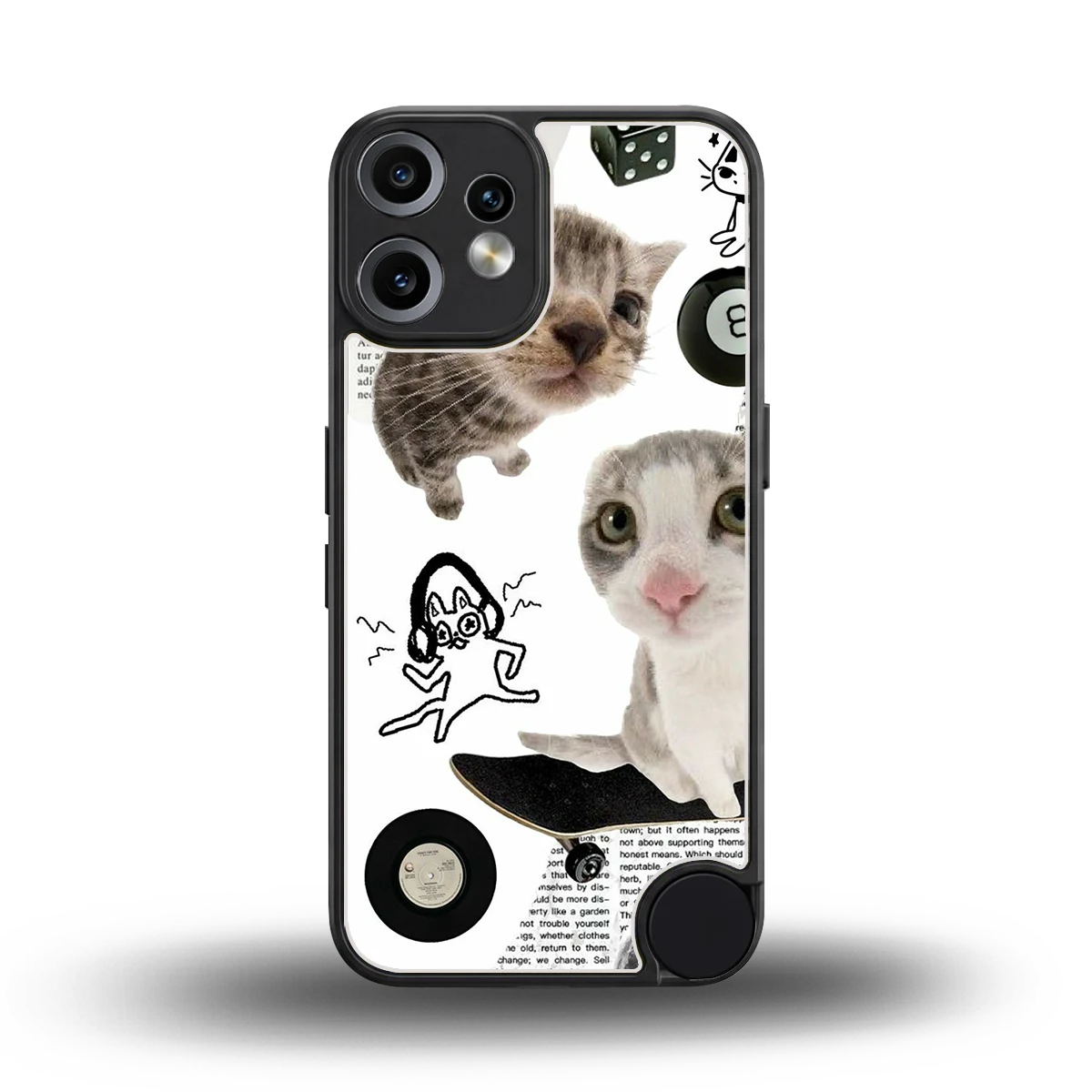 Purrfect Patchwork back phone cover | glass case for cmf nothing phone 2 pro