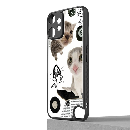 Purrfect Patchwork cmf nothing phone 2 pro mobile cover | shockproof glass phone case