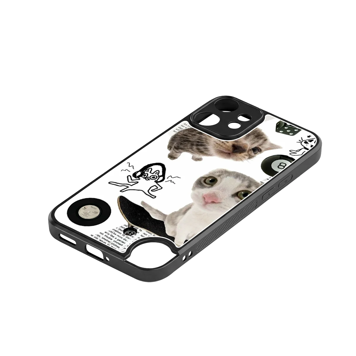 Purrfect Patchwork stylish phone case for cmf nothing phone 2 pro | glossy glass and slim fit