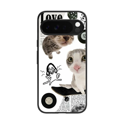 Purrfect Patchwork back phone cover | glass case for google pixel 10 pro xl