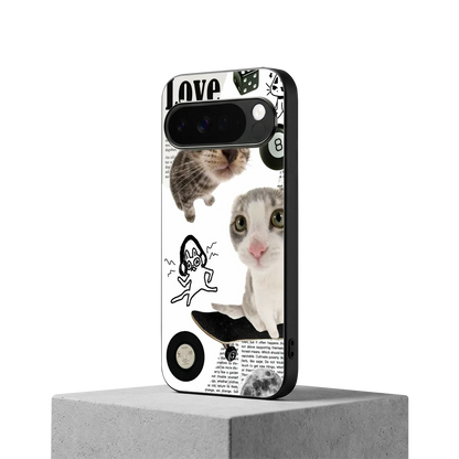 Purrfect Patchwork google pixel 10 pro xl mobile cover | shockproof glass phone case