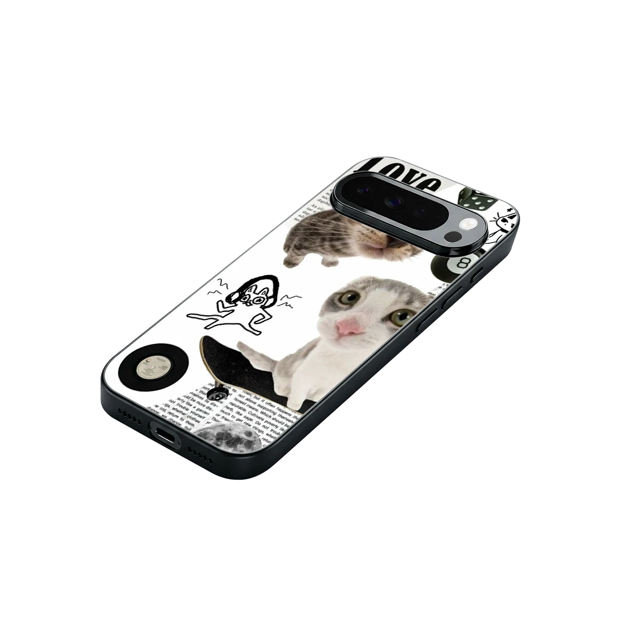 Purrfect Patchwork stylish phone case for google pixel 10 pro xl | glossy glass and slim fit