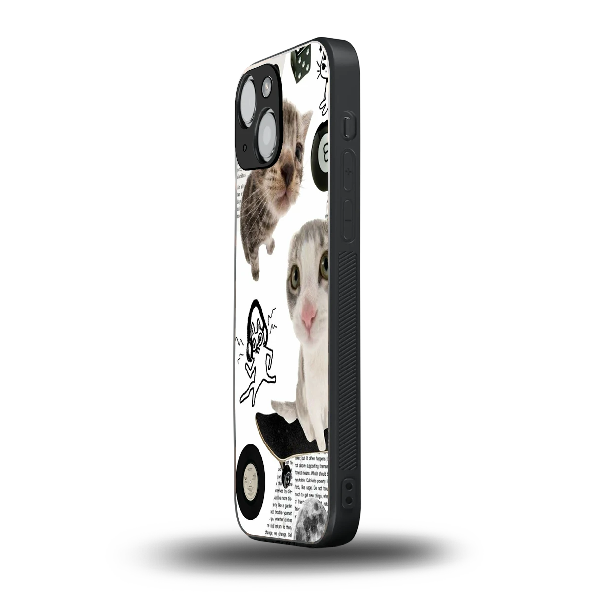 Purrfect Patchwork iphone 13 mini mobile cover | shockproof glass phone case