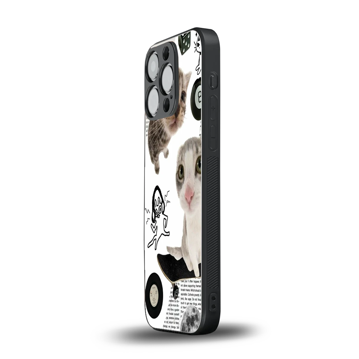 Purrfect Patchwork iphone 13 pro mobile cover | shockproof glass phone case