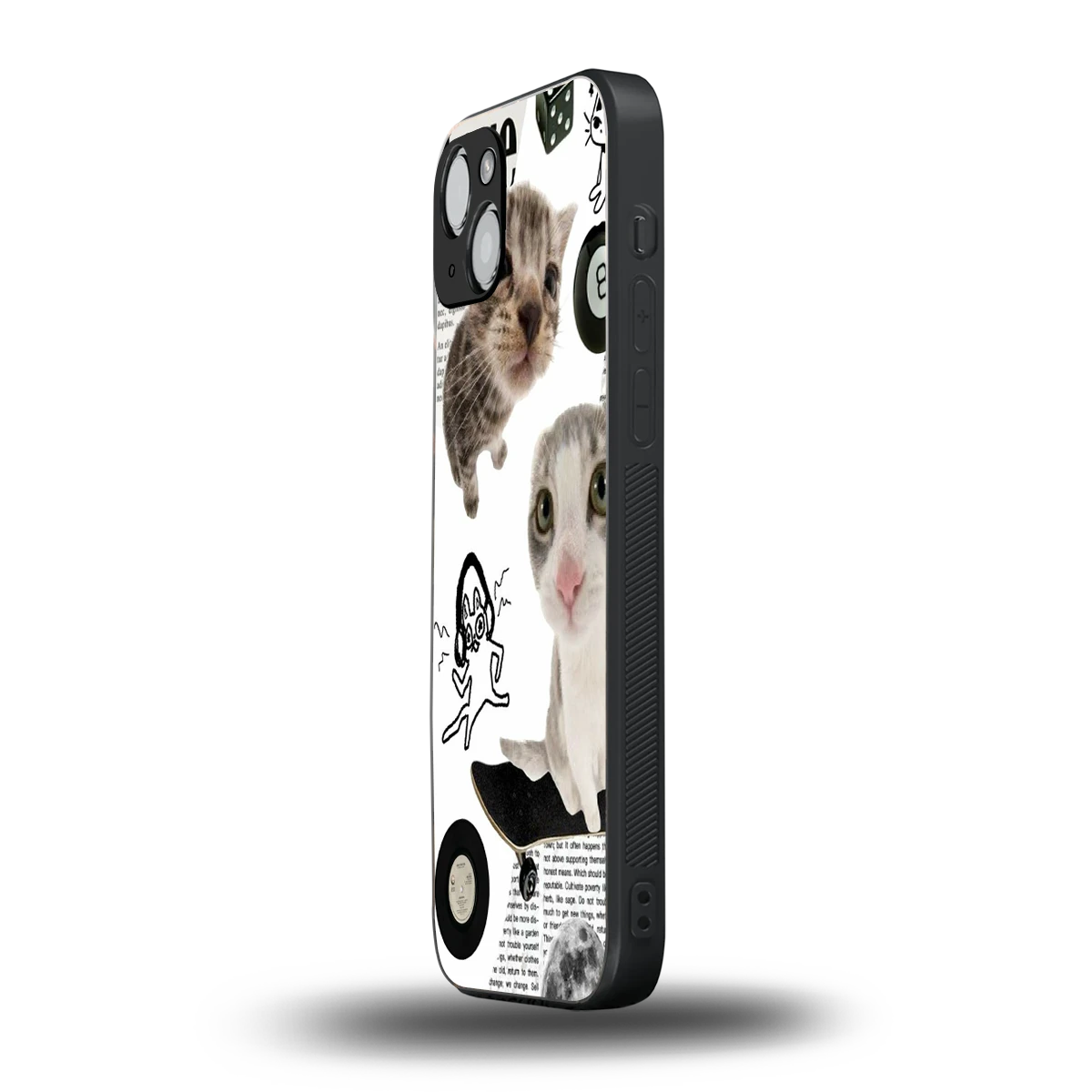 Purrfect Patchwork iphone 13 mobile cover | shockproof glass phone case