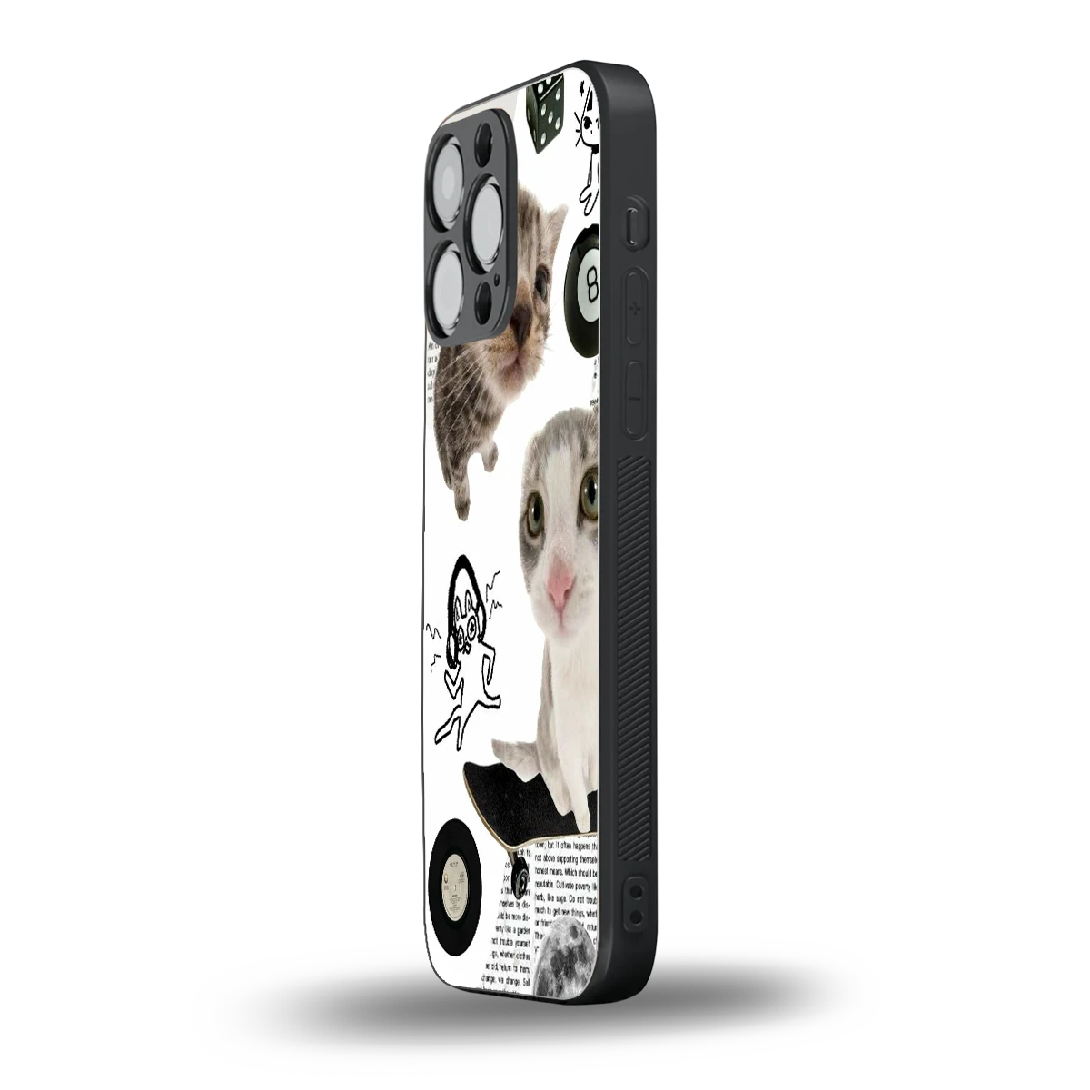 Purrfect Patchwork iphone 15 pro max mobile cover | shockproof glass phone case