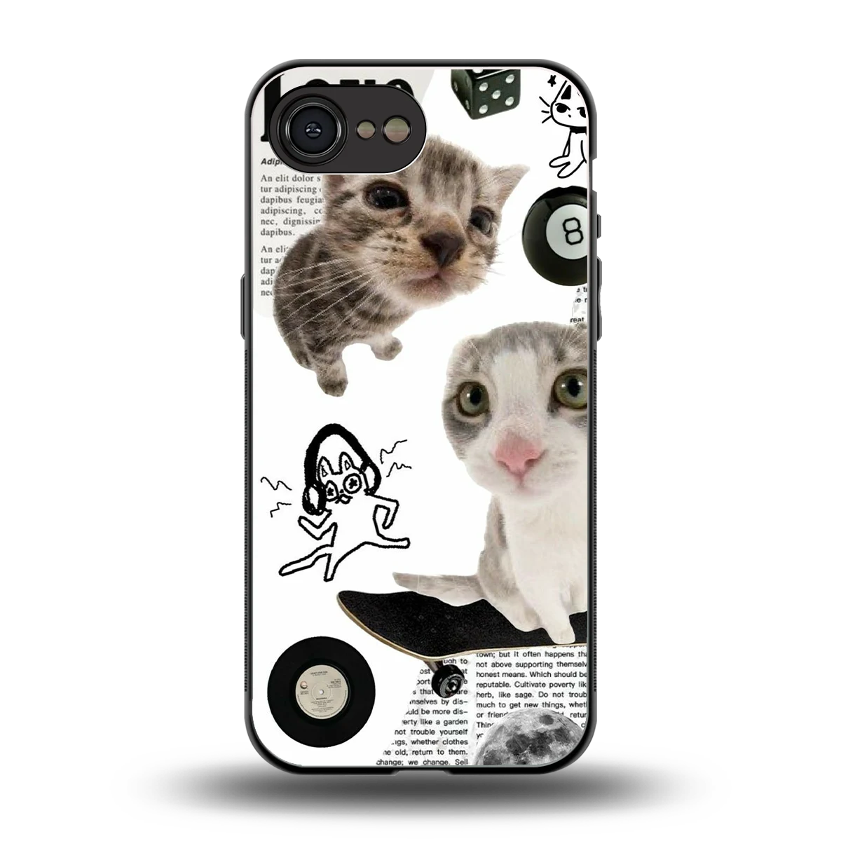 Purrfect Patchwork back phone cover | glass case for iphone 17e