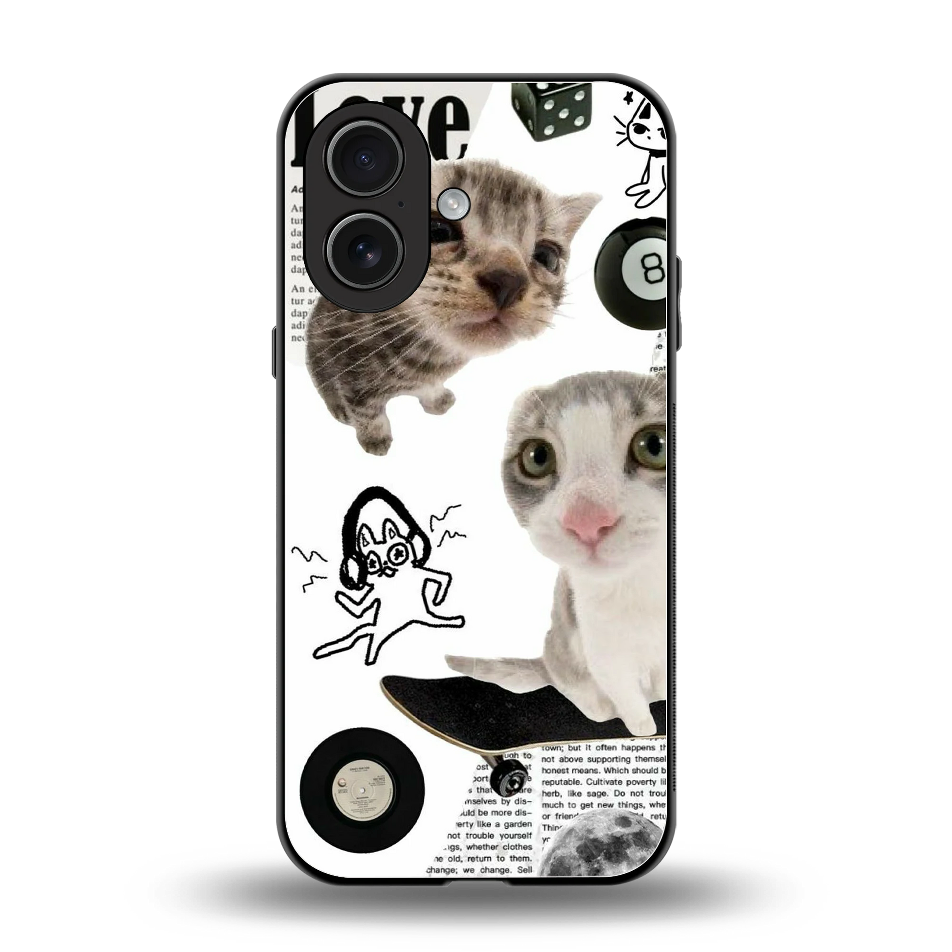 Purrfect Patchwork back phone cover | glass case for iphone 17
