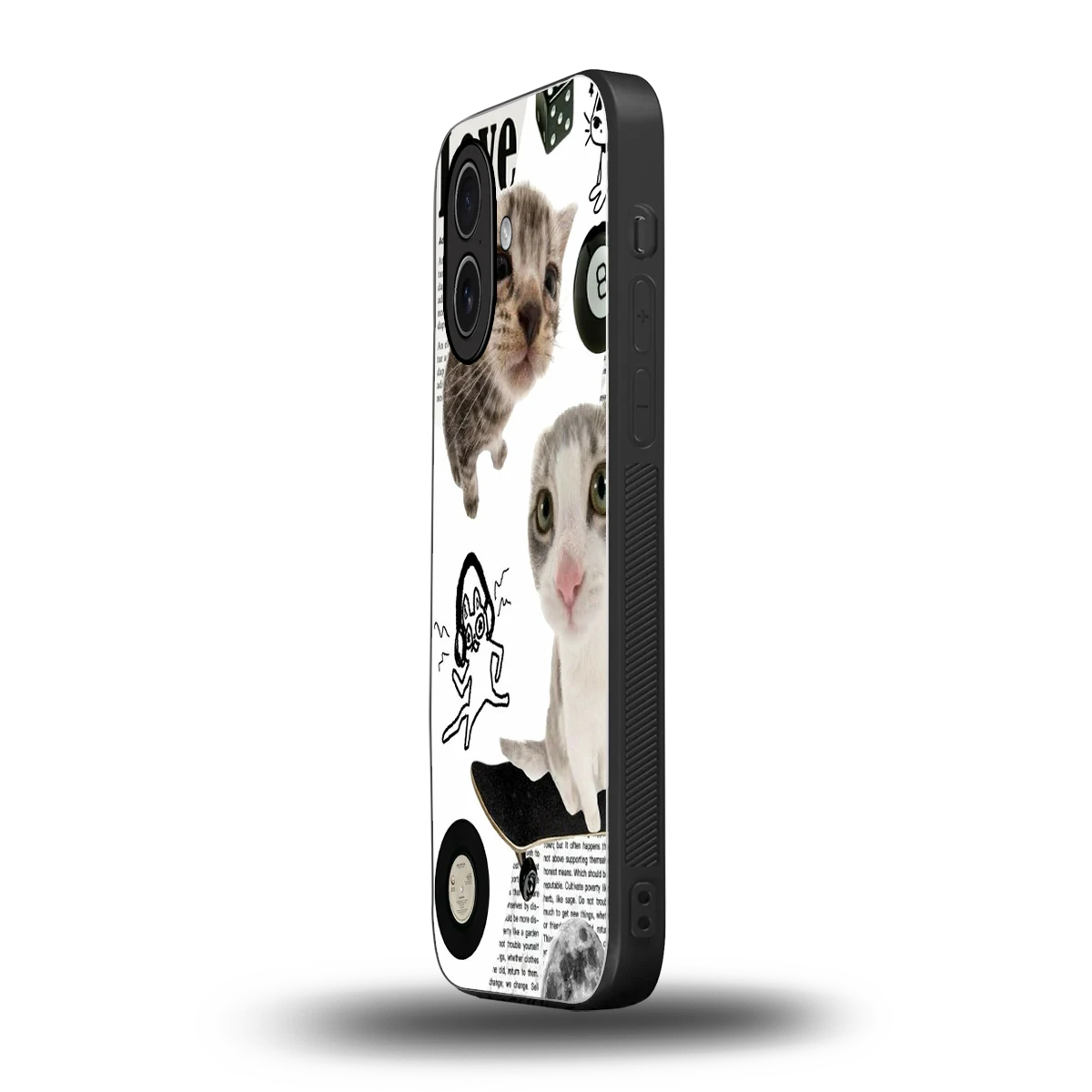 Purrfect Patchwork iphone 17 mobile cover | shockproof glass phone case