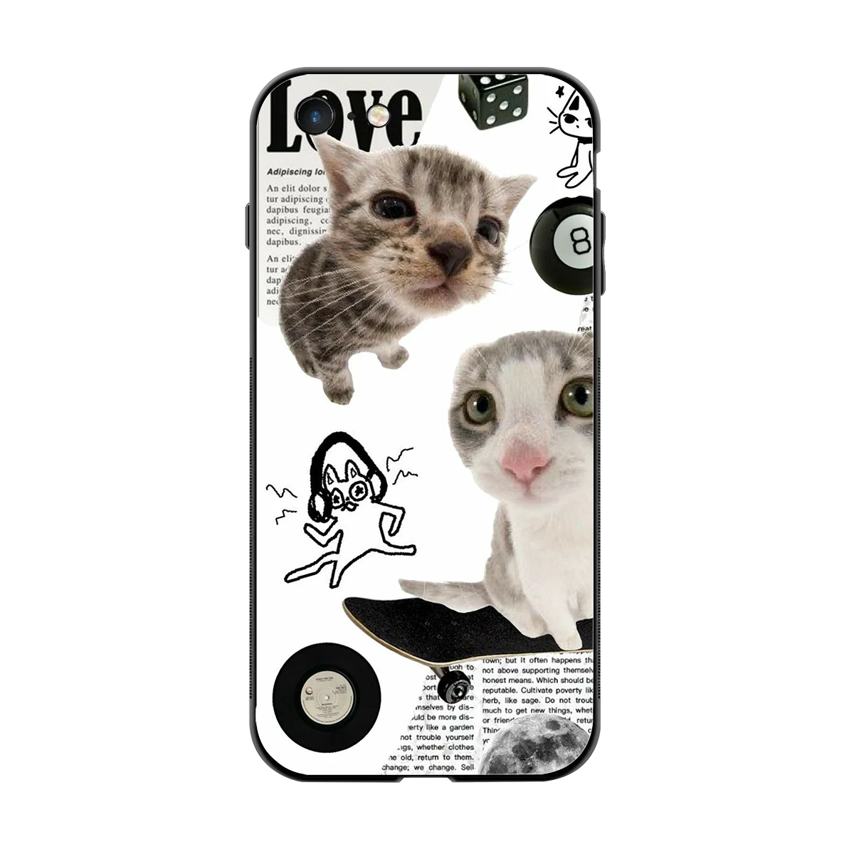 Purrfect Patchwork back phone cover | glass case for iphone 6s