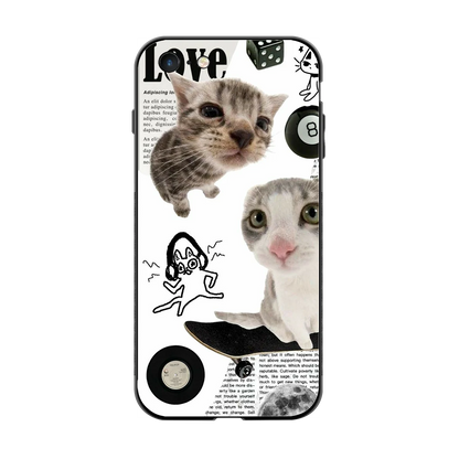 Purrfect Patchwork back phone cover | glass case for iphone 6s plus