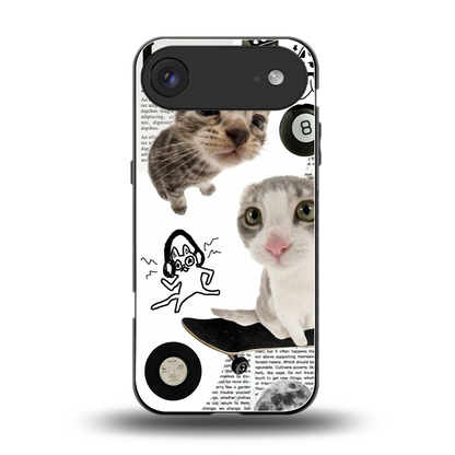Purrfect Patchwork back phone cover | glass case for iphone air