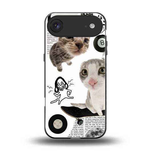 Purrfect Patchwork back phone cover | glass case for iphone air