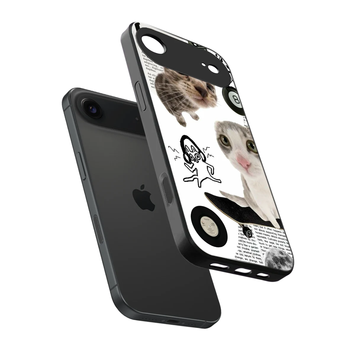 Purrfect Patchwork sleek iphone air cover with tempered glass back and TPU edges