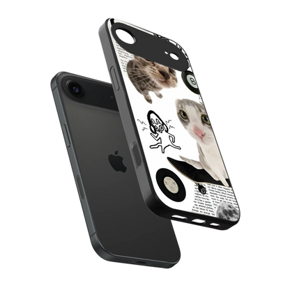 Purrfect Patchwork sleek iphone air cover with tempered glass back and TPU edges