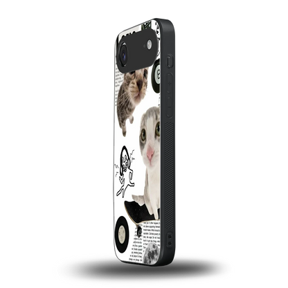Purrfect Patchwork iphone air mobile cover | shockproof glass phone case