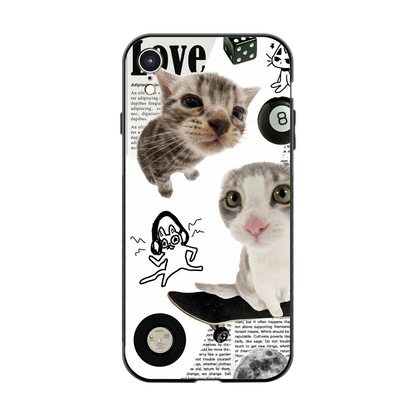 Purrfect Patchwork back phone cover | glass case for iphone xr