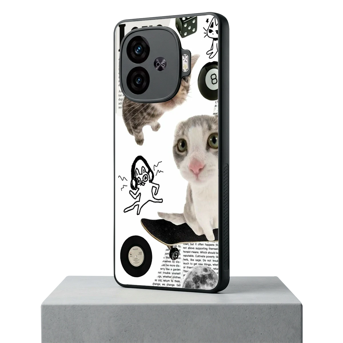 Purrfect Patchwork iqoo neo 10r 5g mobile cover | shockproof glass phone case