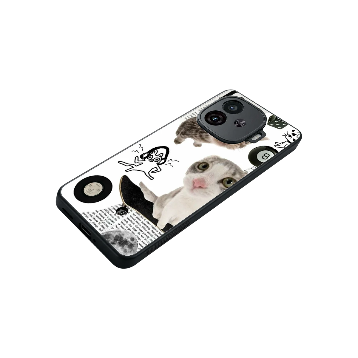 Purrfect Patchwork stylish phone case for iqoo neo 10r 5g | glossy glass and slim fit