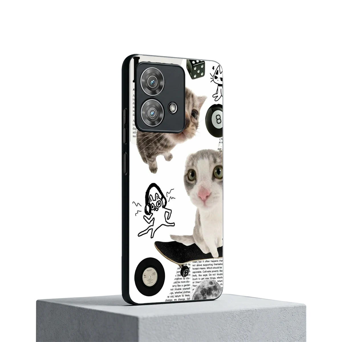 Purrfect Patchwork motorola edge 40 neo 5g mobile cover | shockproof glass phone case