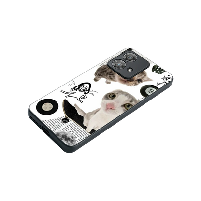 Purrfect Patchwork stylish phone case for motorola edge 40 neo 5g | glossy glass and slim fit