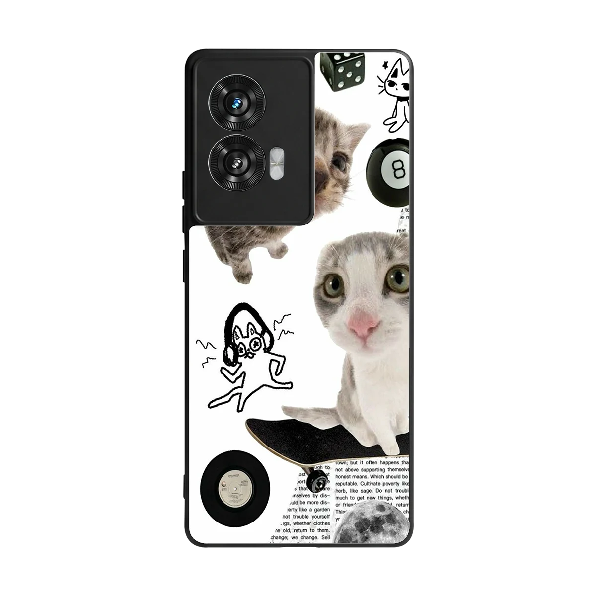 Purrfect Patchwork back phone cover | glass case for motorola edge 50 fusion