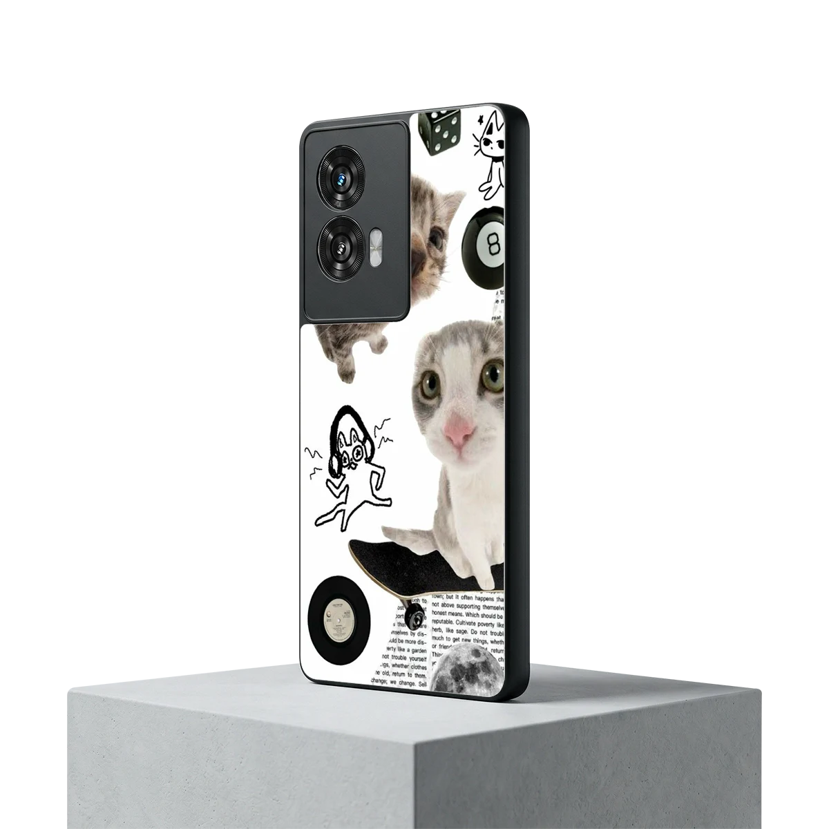 Purrfect Patchwork motorola edge 50 fusion mobile cover | shockproof glass phone case