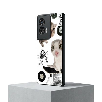 Purrfect Patchwork motorola edge 50 fusion mobile cover | shockproof glass phone case