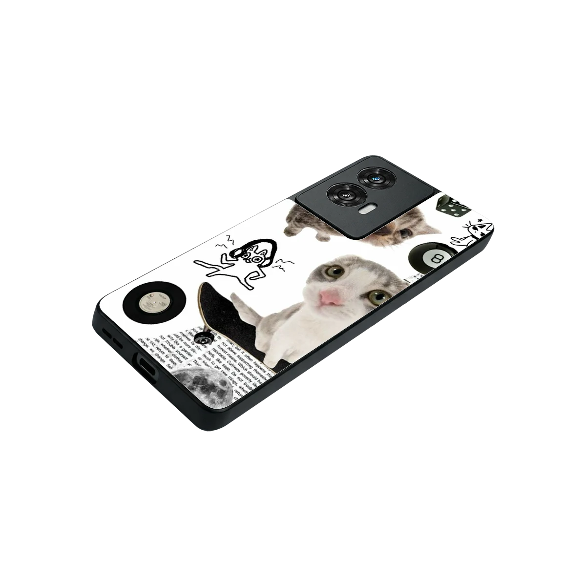 Purrfect Patchwork stylish phone case for motorola edge 50 fusion | glossy glass and slim fit