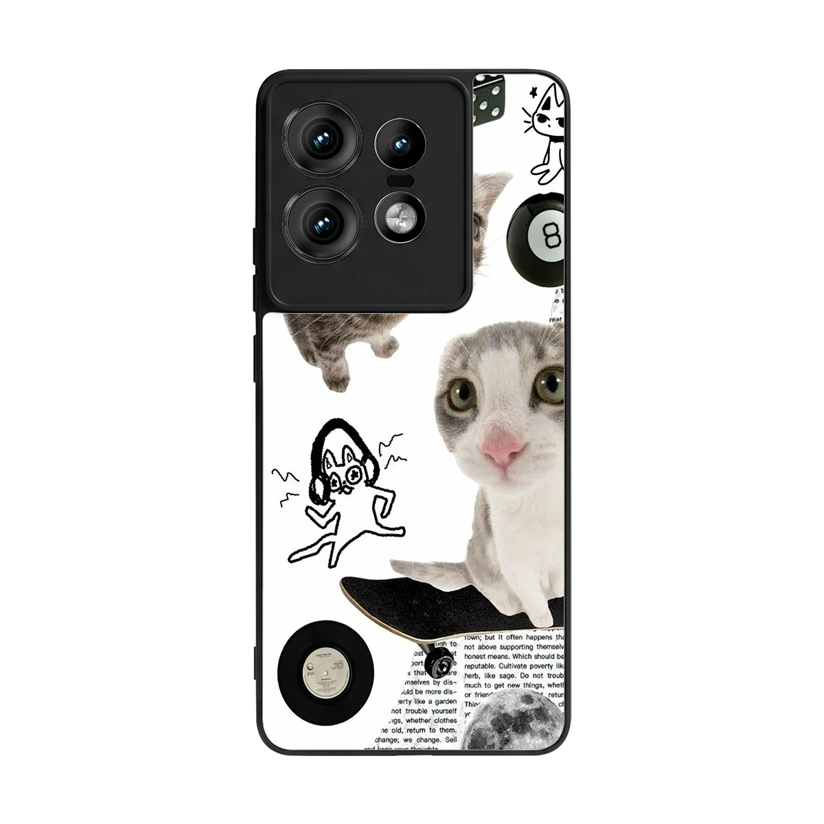 Purrfect Patchwork back phone cover | glass case for motorola edge 50 pro