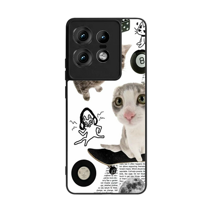 Purrfect Patchwork back phone cover | glass case for motorola edge 50 pro