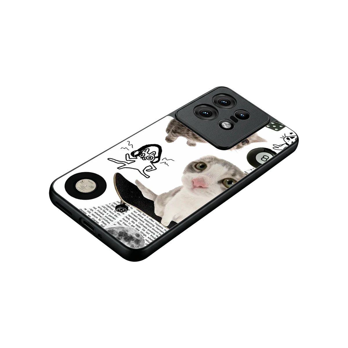Purrfect Patchwork stylish phone case for motorola edge 50 pro | glossy glass and slim fit