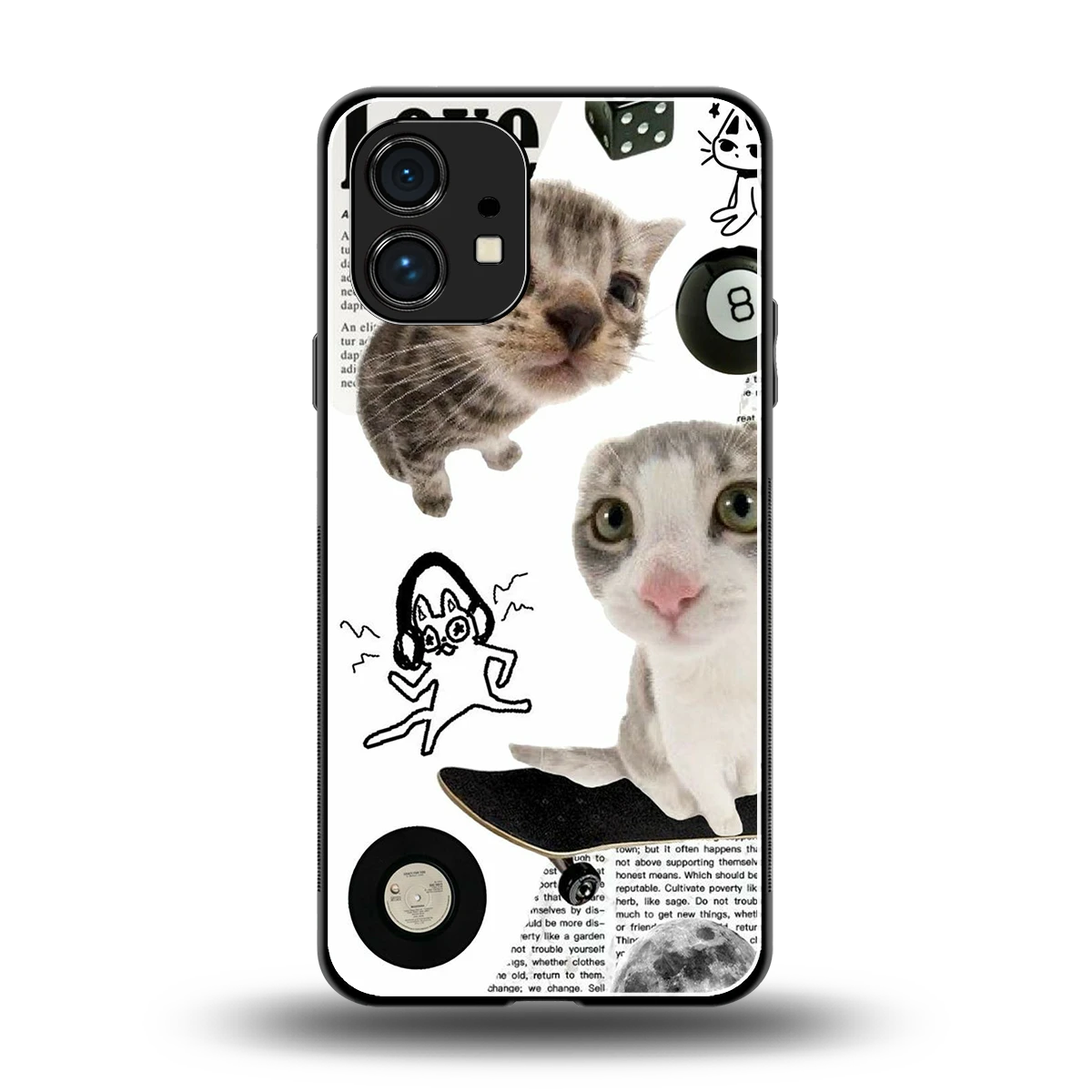 Purrfect Patchwork back phone cover | glass case for nothing phone 1