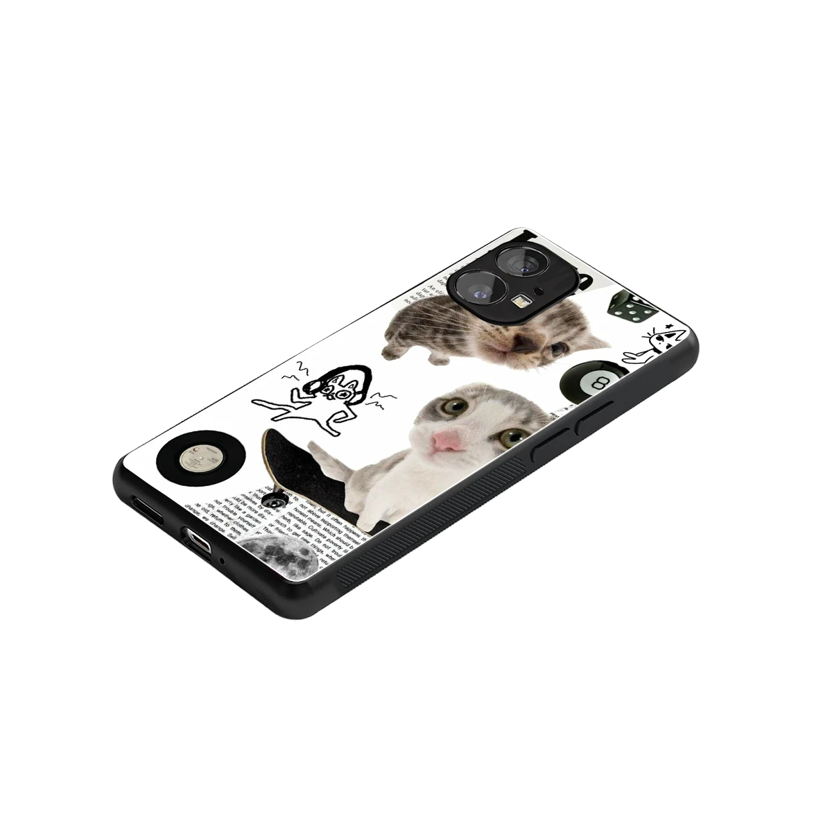 Purrfect Patchwork stylish phone case for nothing phone 1 | glossy glass and slim fit