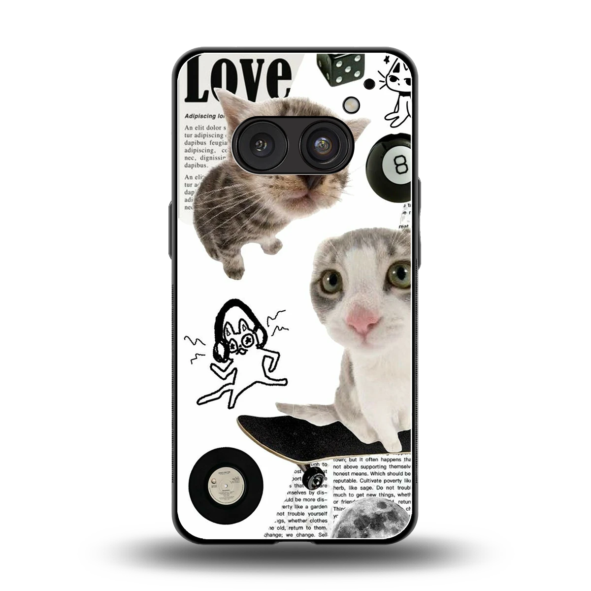 Purrfect Patchwork back phone cover | glass case for nothing phone 2a
