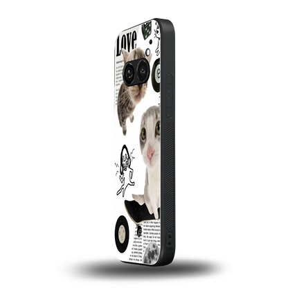 Purrfect Patchwork nothing phone 2a mobile cover | shockproof glass phone case