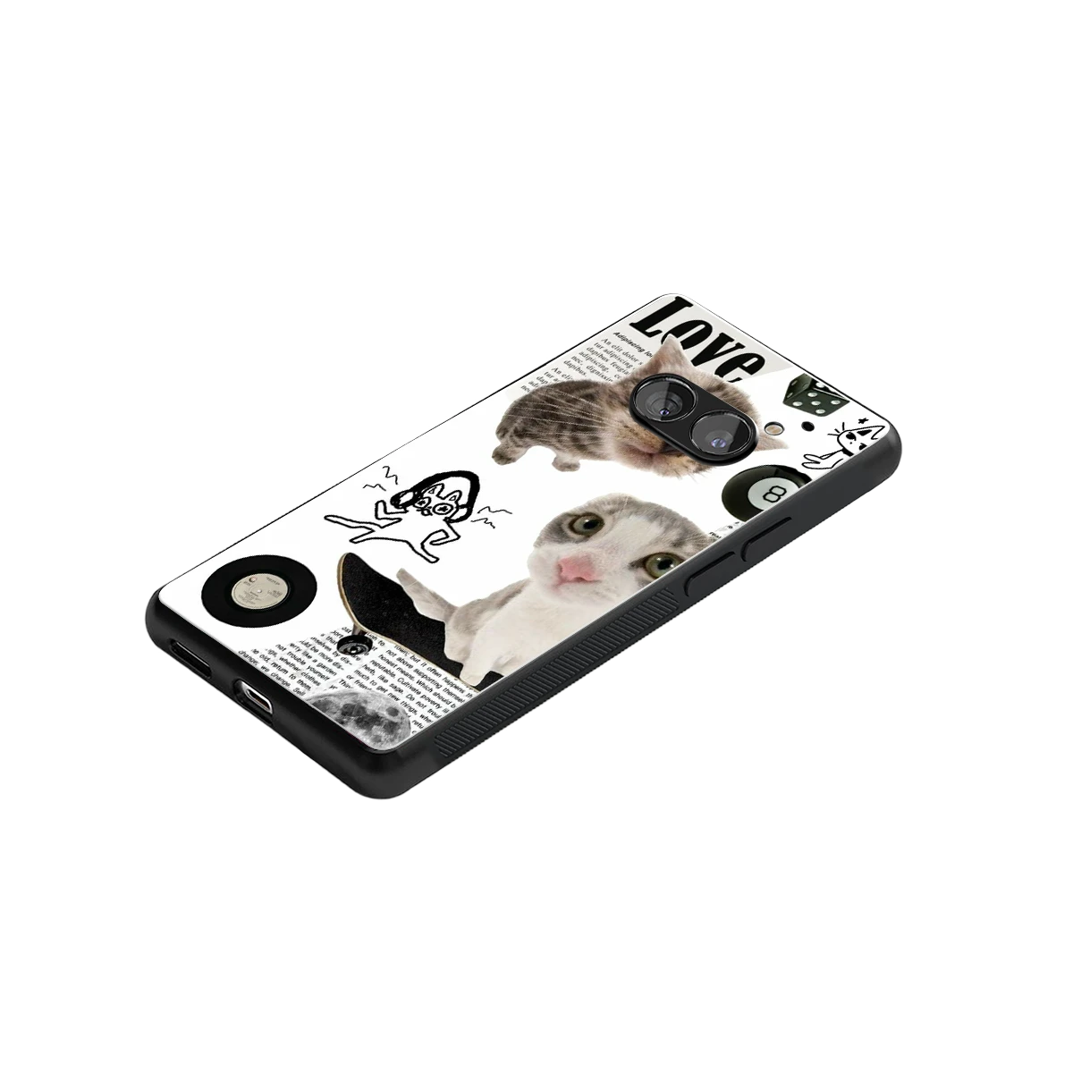 Purrfect Patchwork stylish phone case for nothing phone 2a | glossy glass and slim fit