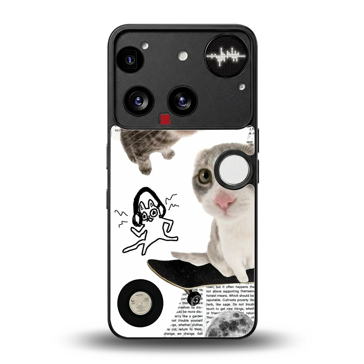 Purrfect Patchwork back phone cover | glass case for nothing phone 3