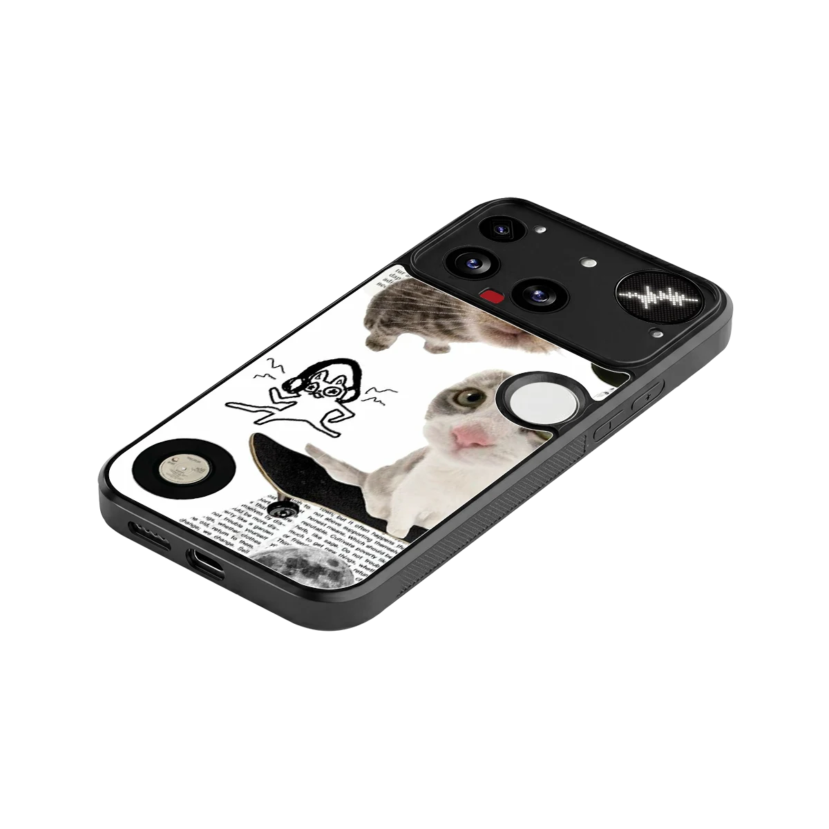 Purrfect Patchwork stylish phone case for nothing phone 3 | glossy glass and slim fit