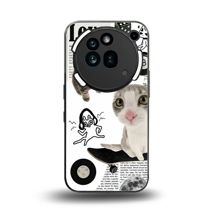 Purrfect Patchwork back phone cover | glass case for nothing phone 3a pro