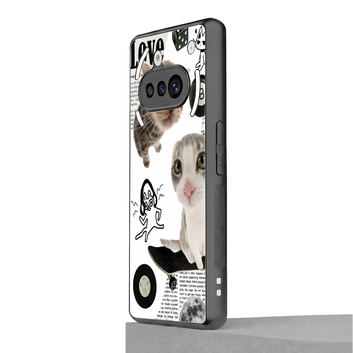 Purrfect Patchwork nothing phone 3a mobile cover | shockproof glass phone case