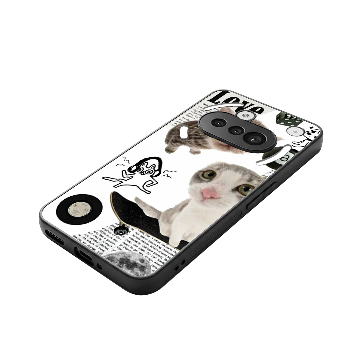 Purrfect Patchwork stylish phone case for nothing phone 3a | glossy glass and slim fit